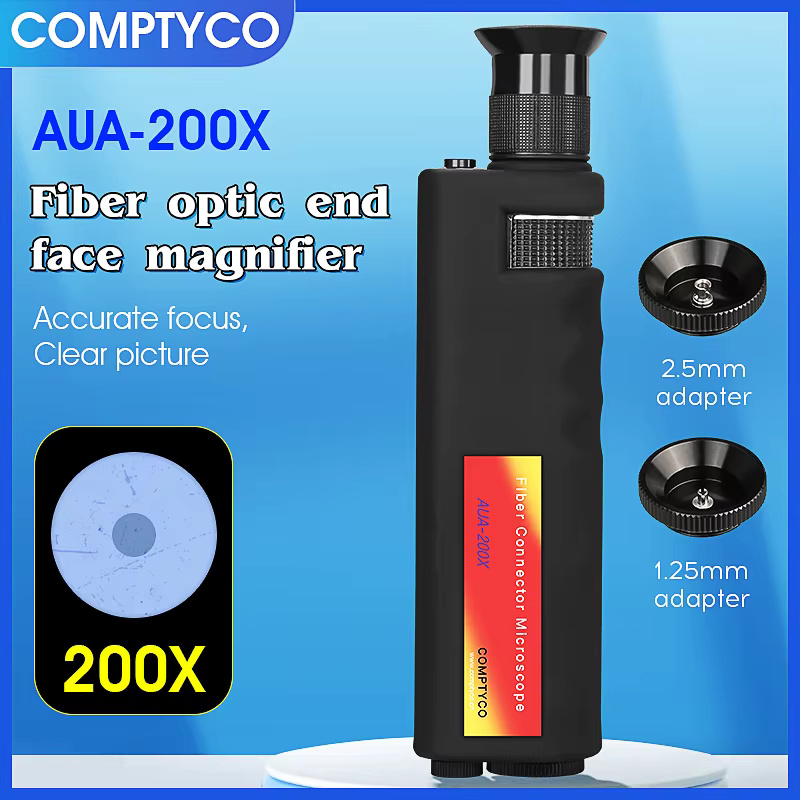 COMPTYCO AUA-200X fiber end face magnifier fiber optic inspection instrument SC/FC/ST/LC interface Fiber Optic Microscope