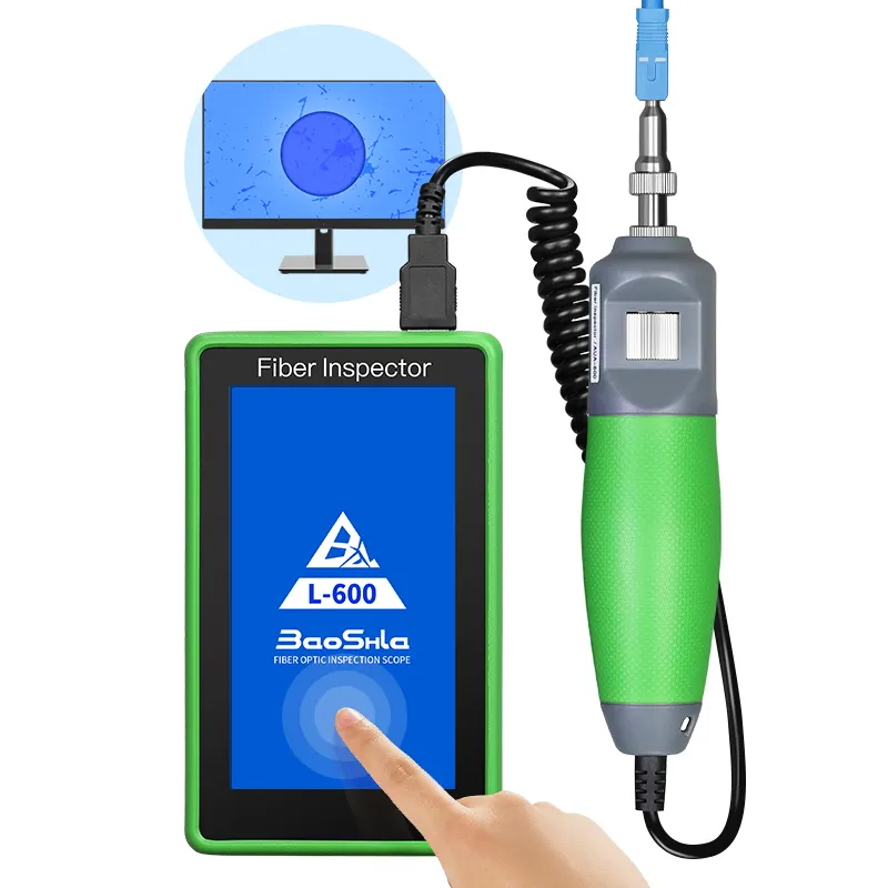 COMPTYCO L-600 Fiber optic cleaner 400X Fiber optic microscope 5-inch HD touch screen Inspection Probe Fiber end face detector