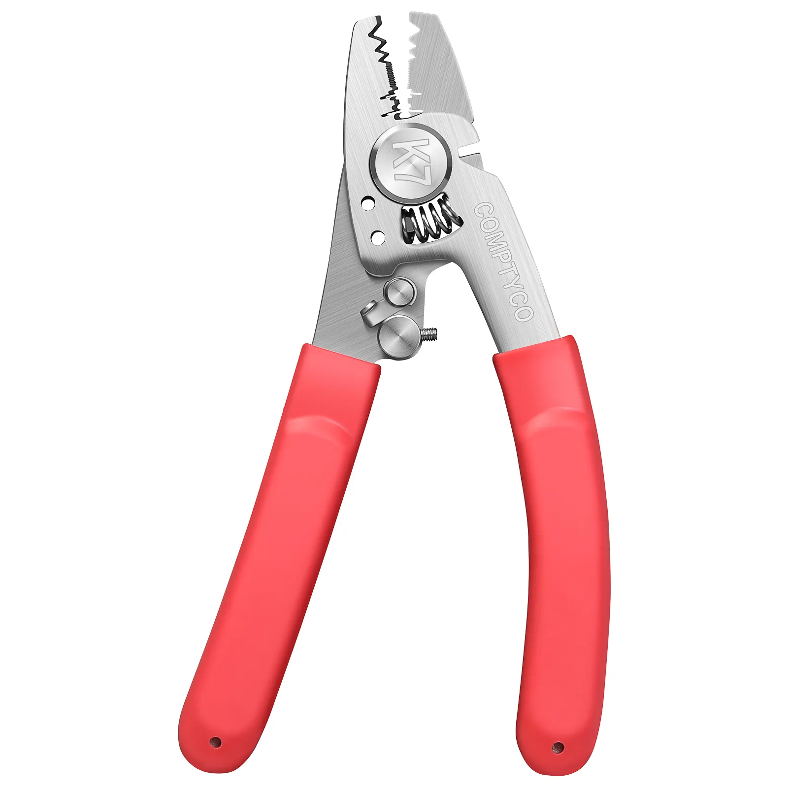 Factory hot selling K7FTTH wire stripping tool, seven in one stainless steel wire stripper, fiber optic seven port wire stripping pliers