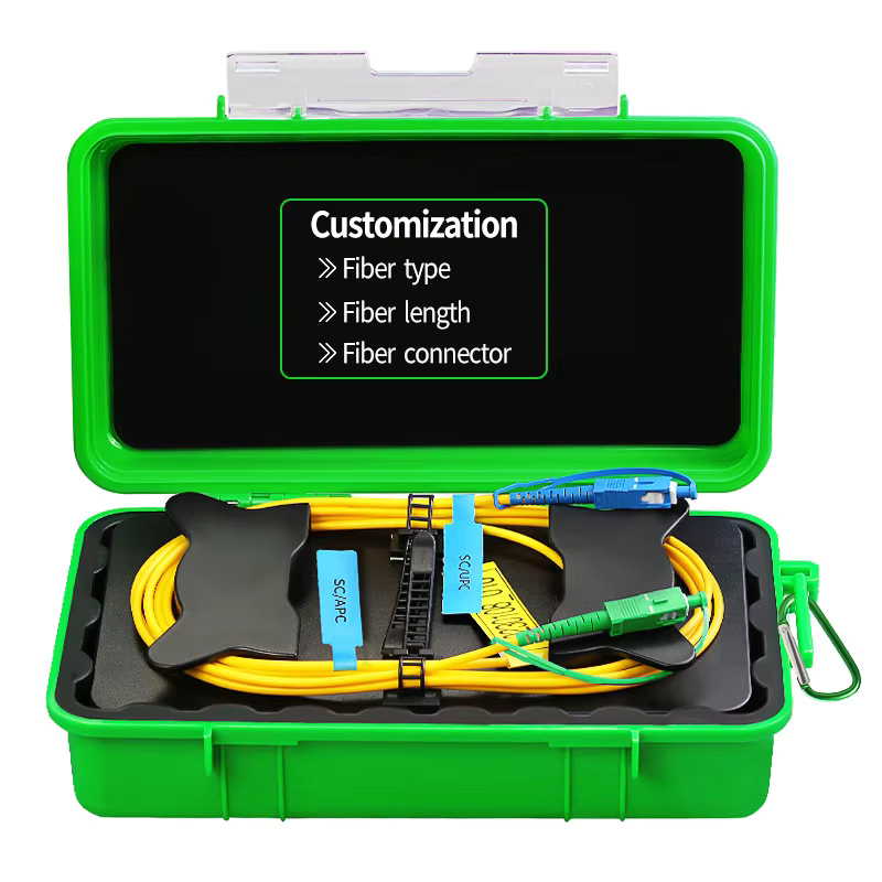 COMPTYCO OTDR Test Extension Line SM MM Customized length/Type/Connector OS2 G652D G657A1/A2 Fiber Optic OTDR Launch Cable Box