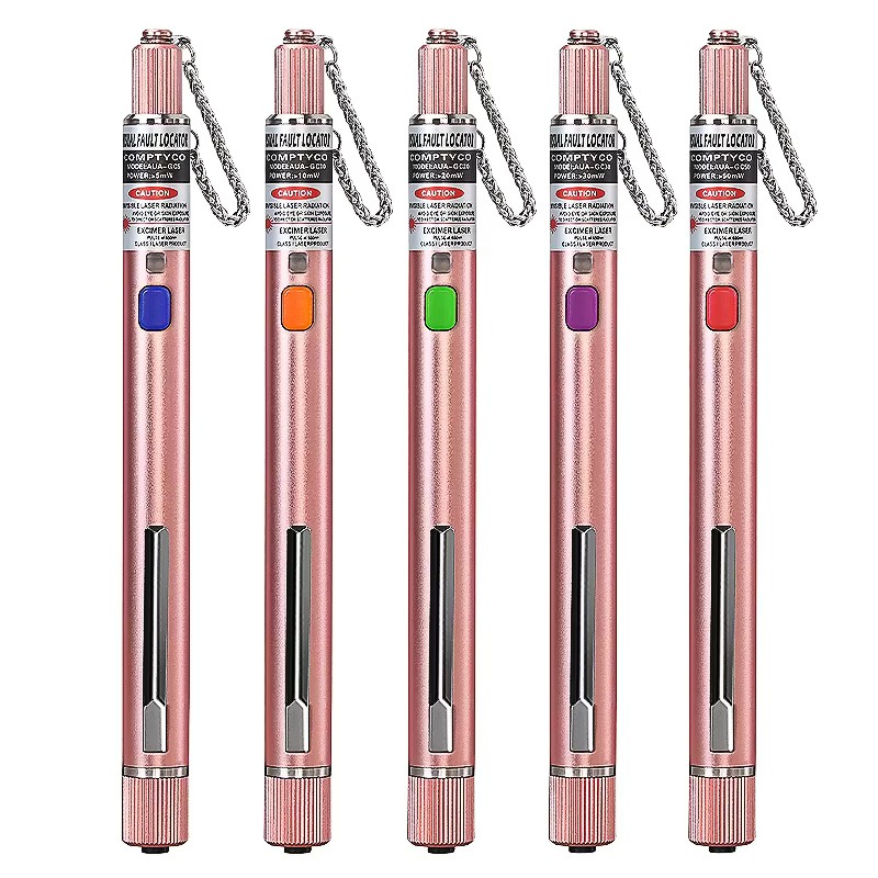 COMPTYCO 5-50mw Rechargeable Fiber Test Pen Red Light Source Breakpoint Detector Laser Pen VFL 5-50km Visual Fault Locator